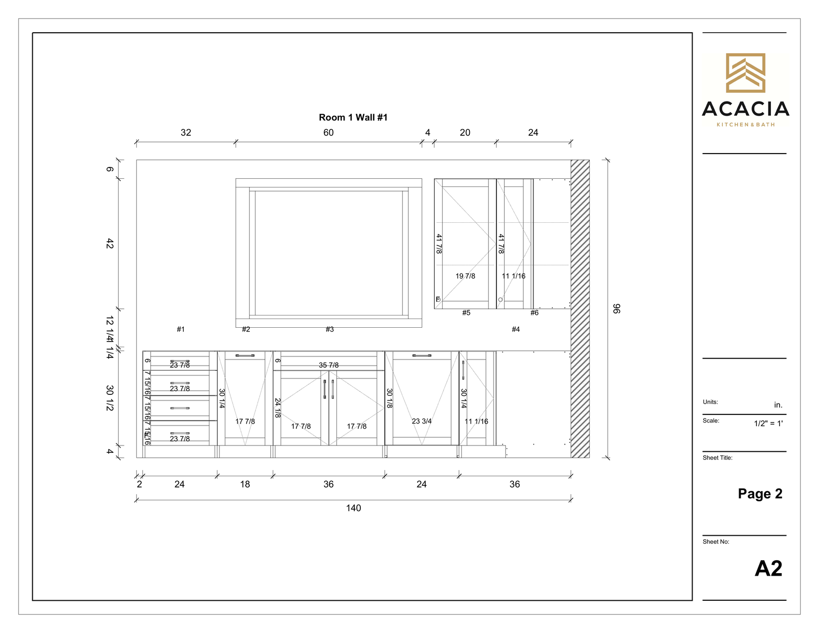 Authentic Mozaik Sink wall elevation, original dimensions and Acacia branding preserved.