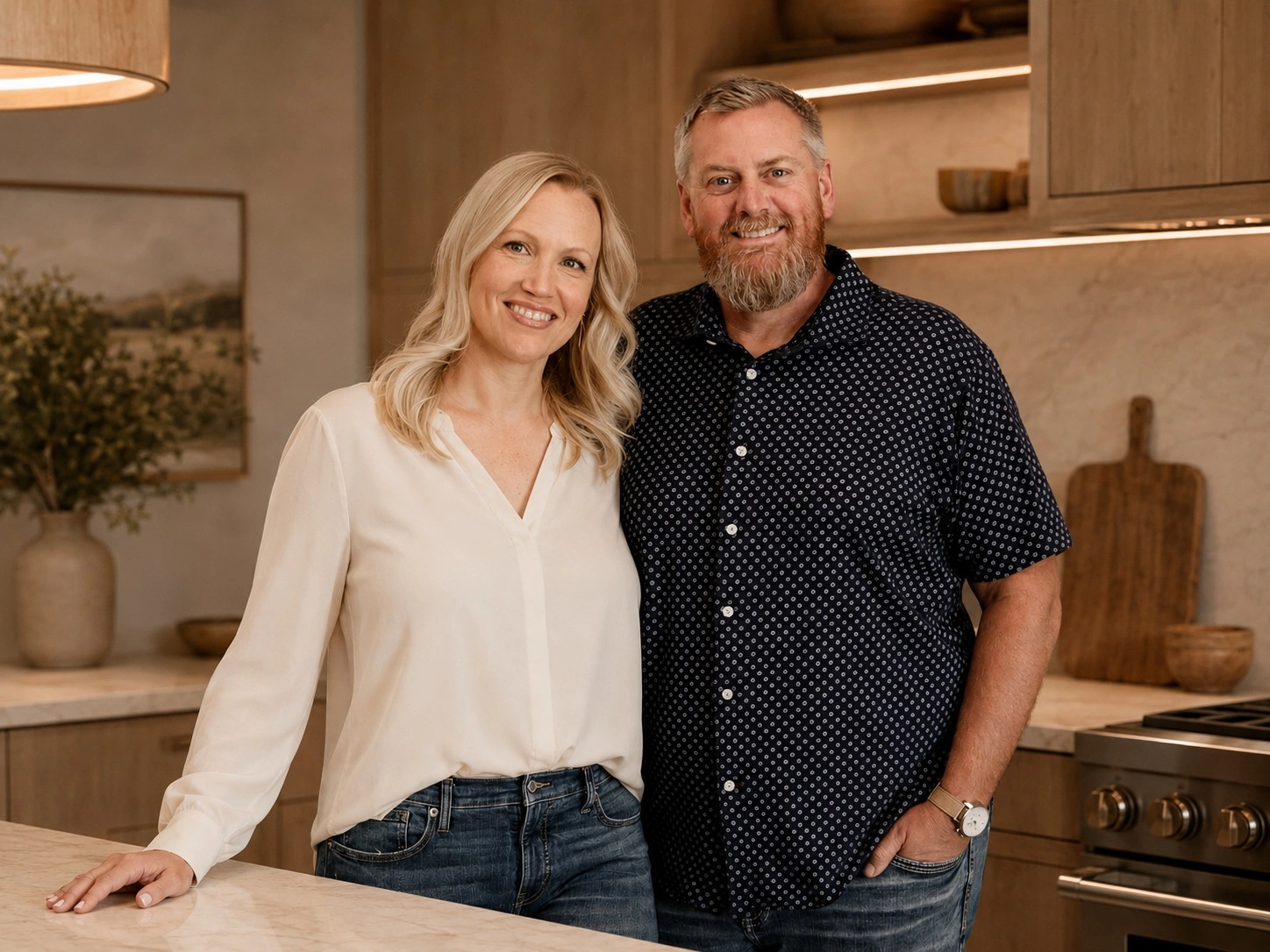 Brock and Sara in the original Acacia photograph.